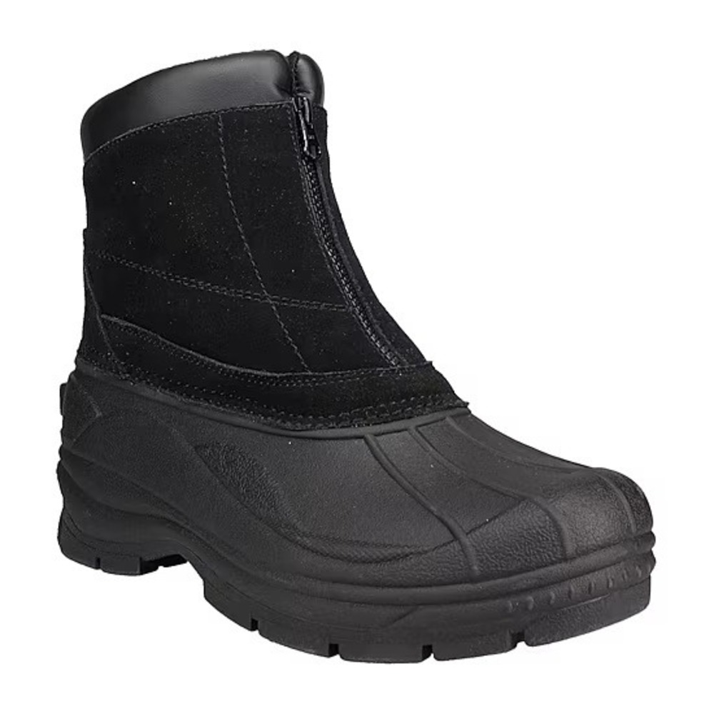 Weatherproof Mens Benson Waterproof Black Zip Winter Duck Boots Size 13 Medium